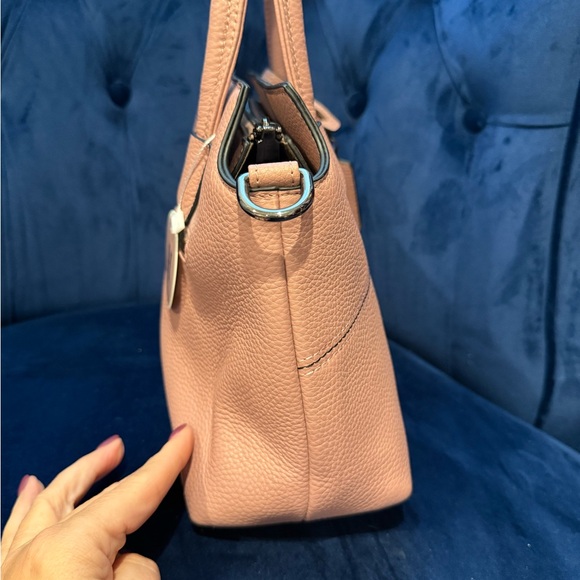 Kattee pebbled leather handle bag with detachable crossbody strap - Picture 5 of 11